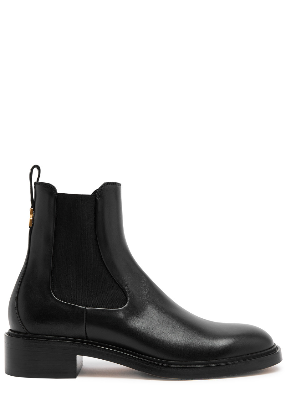 Chloe - Women's Black Marcie 40 Leather Chelsea Boots - Size 36 (IT36 / UK3)