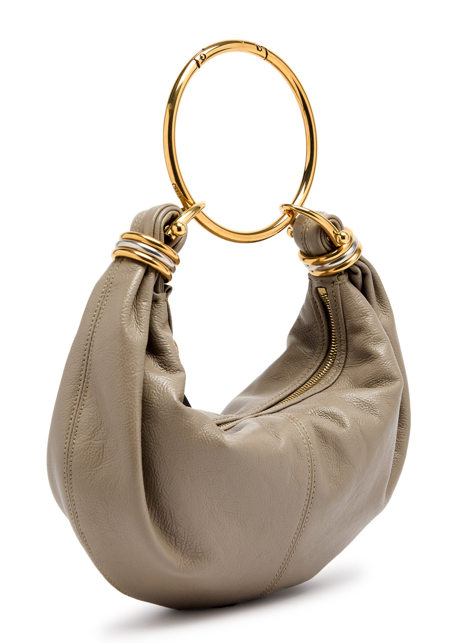 Chloé Chloe Bracelet Leather Top Handle Bag In Dark Grey