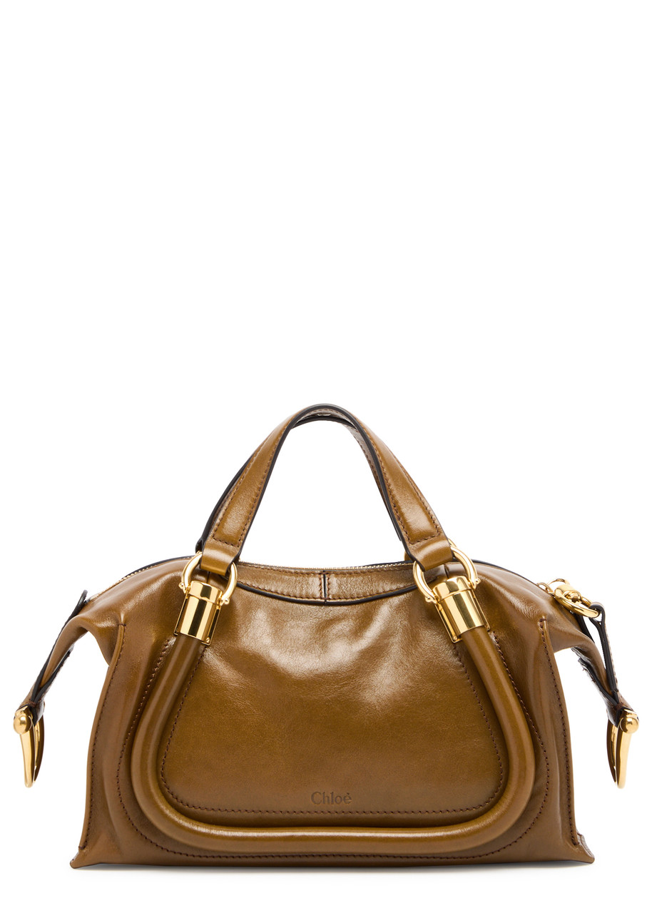 Chloe Paraty 24 Mini Glossed Leather Shoulder bag - Mid Brown - One Size