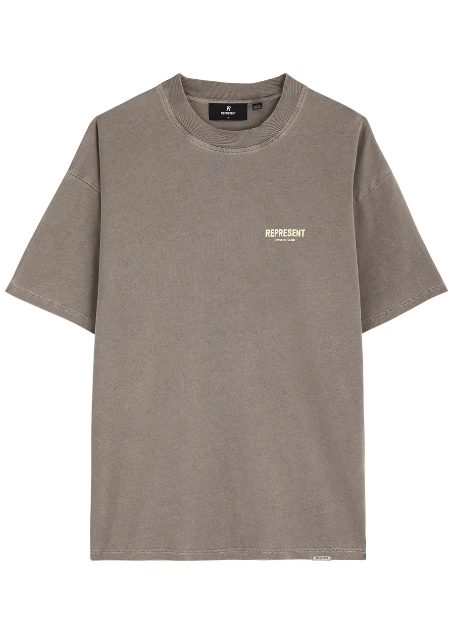 Represent Owners Club Logo Cotton T-shirt - Brown - XS