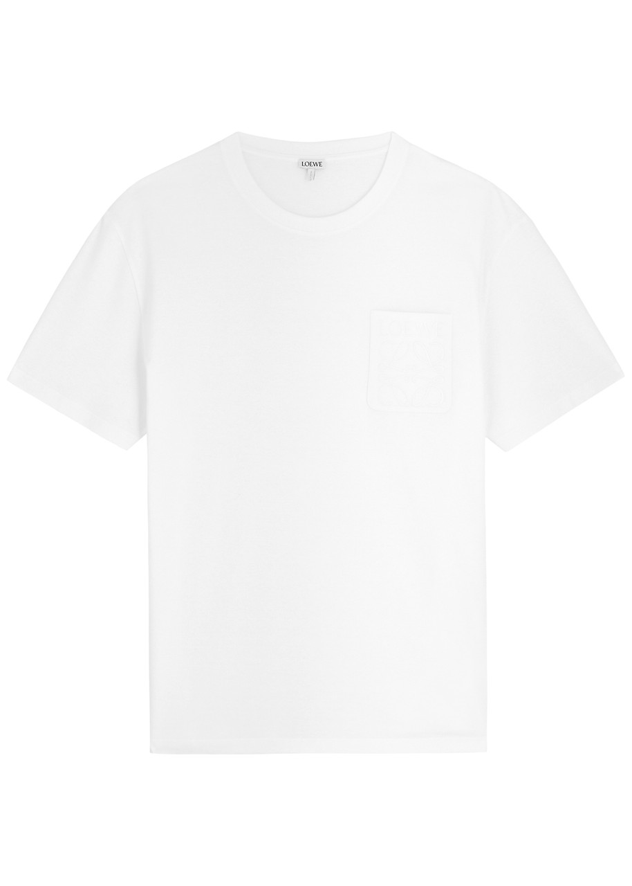 Loewe Logo-embroidered Cotton T-shirt - White - S