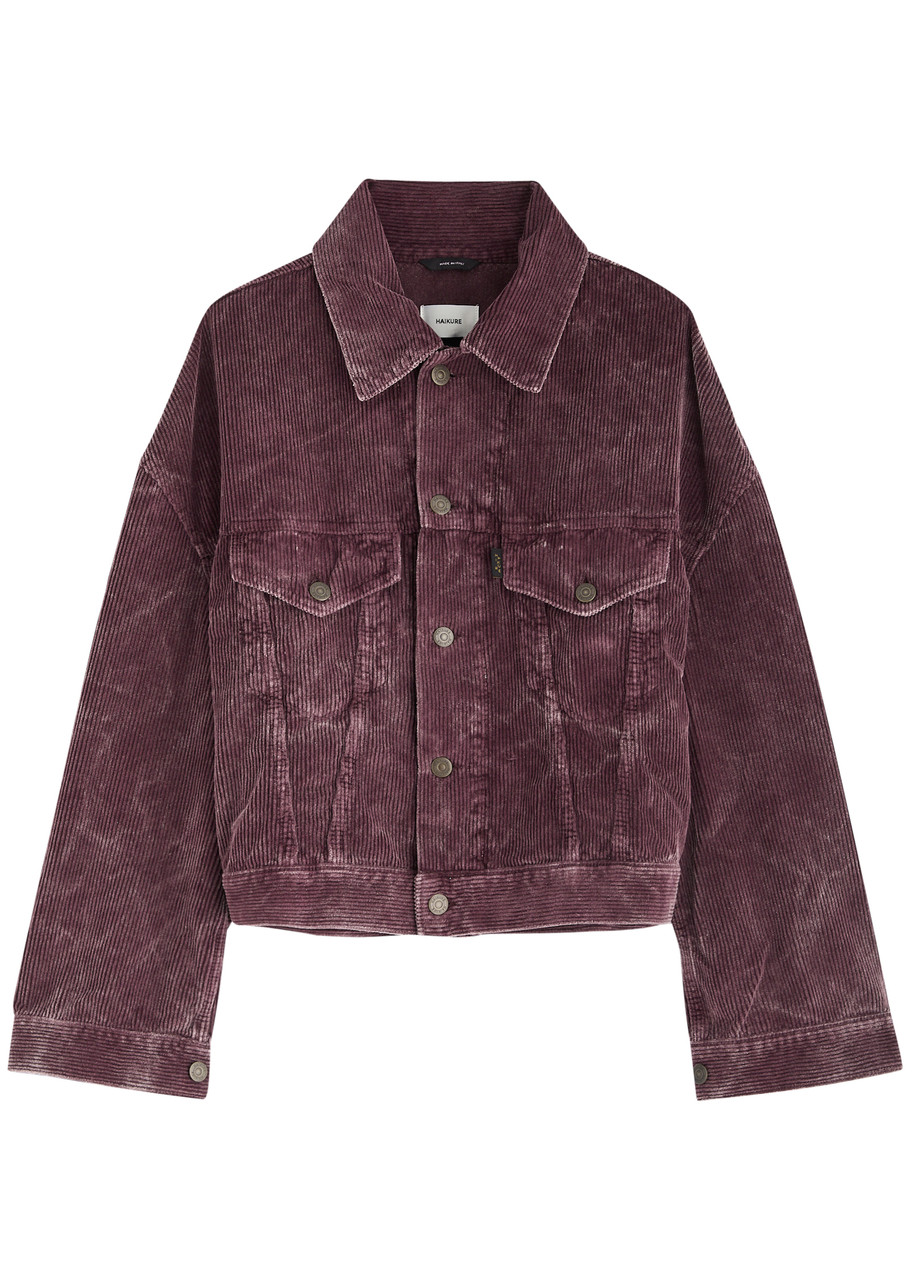 Haikure Spencer Corduroy Jacket - Purple - S (UK8-10 / S)