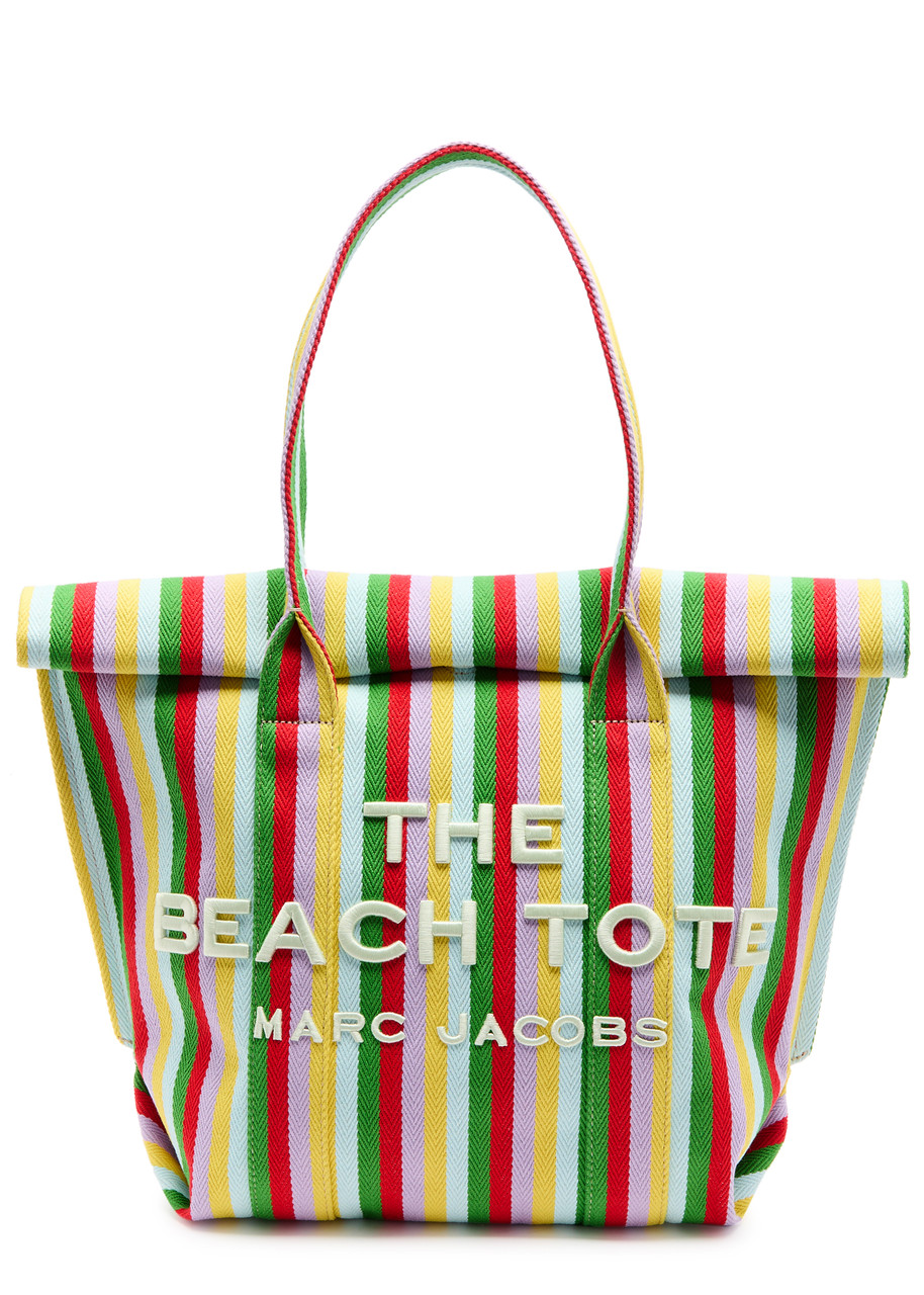 Marc Jacobs The Beach Tote Striped Canvas Tote - Purple - One Size