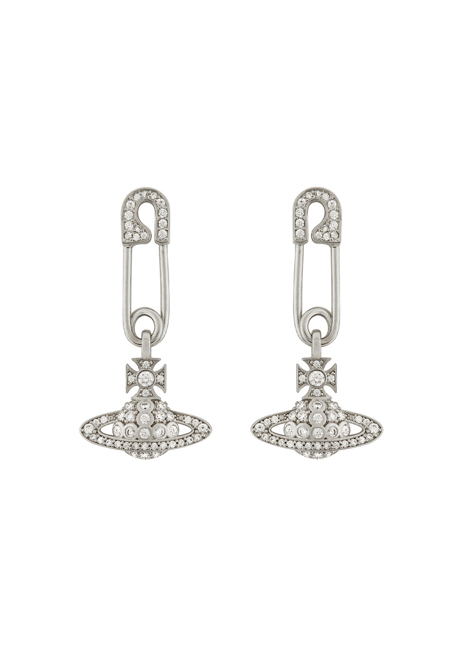 Vivienne Westwood Lucrece Safety pin Drop Earrings – Silver – One Size