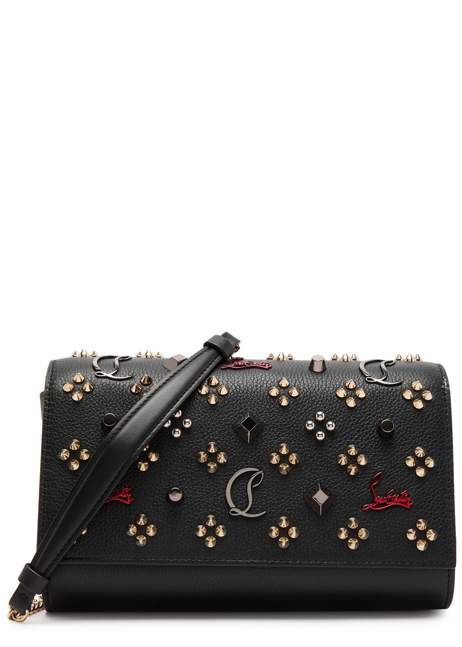 Christian Louboutin Paloma Embellished Leather Clutch - Black - One Size