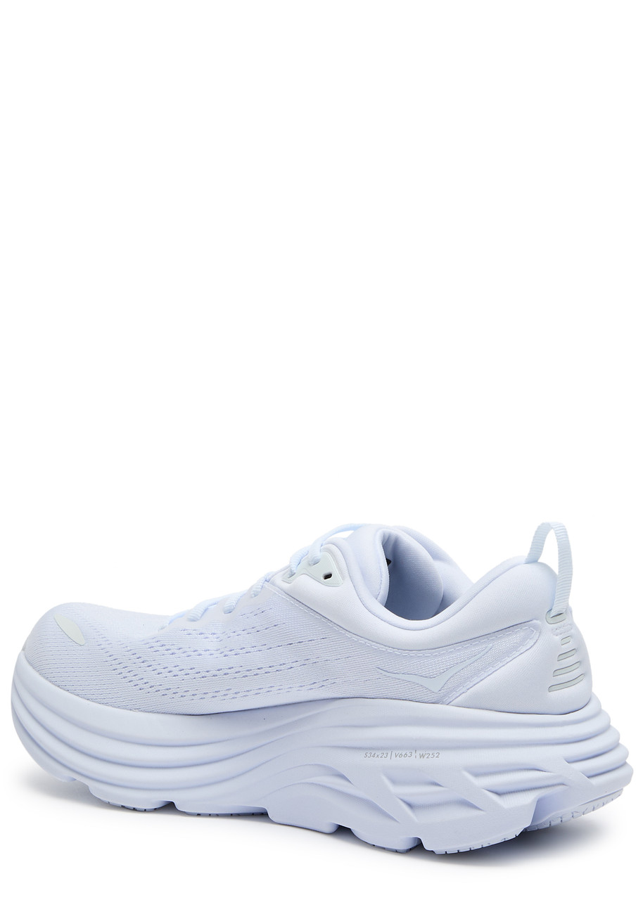 Hoka Bondi 8 Rubber-trimmed Mesh Sneakers In White