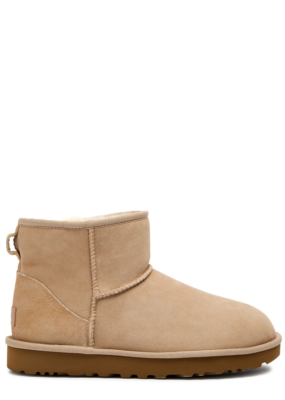 Ugg 10mm Classic Ultra Mini Shearling Boots In Sand