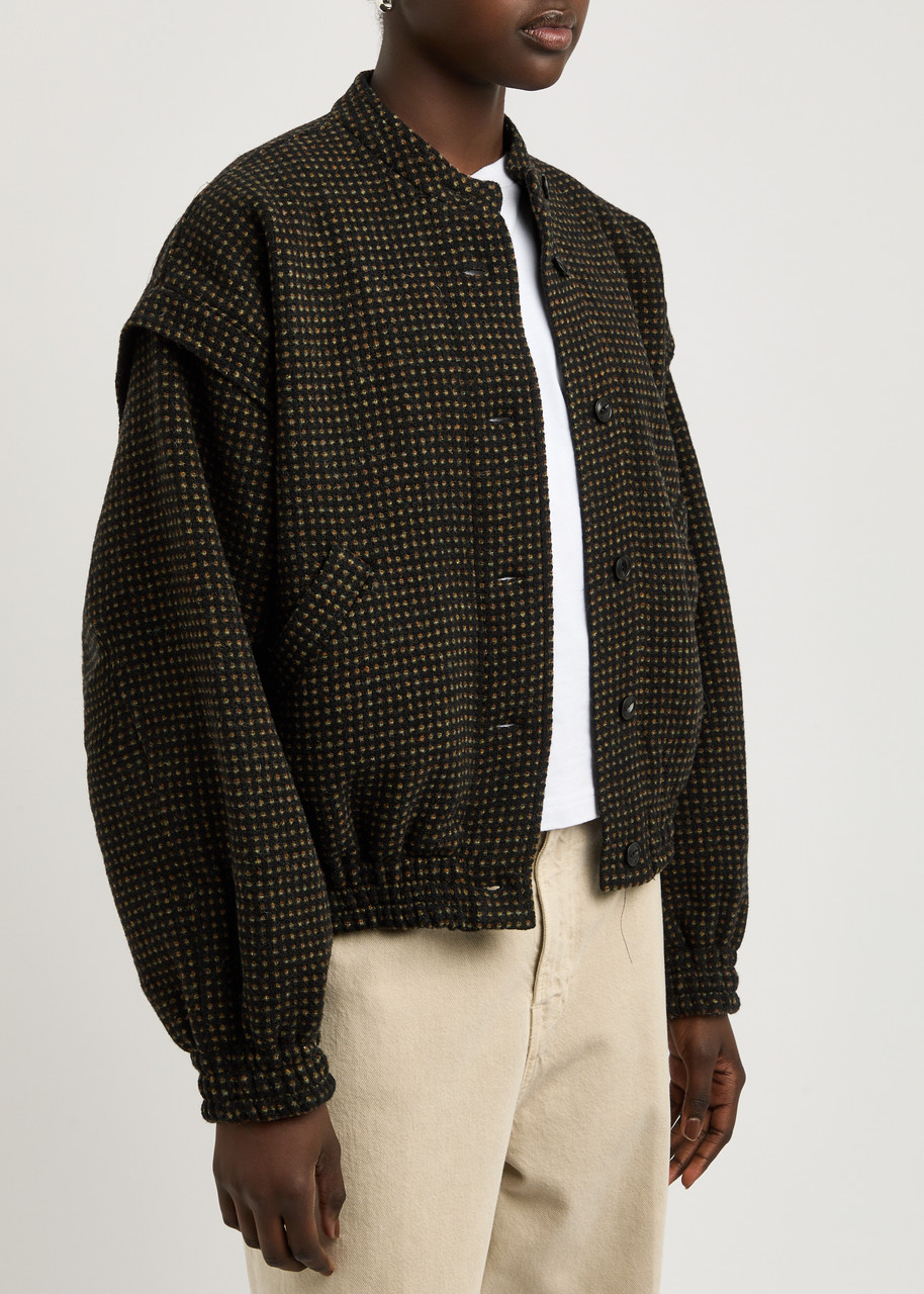 Ymc You Must Create Ymc Jordan Patterned Wool Jacket In Black
