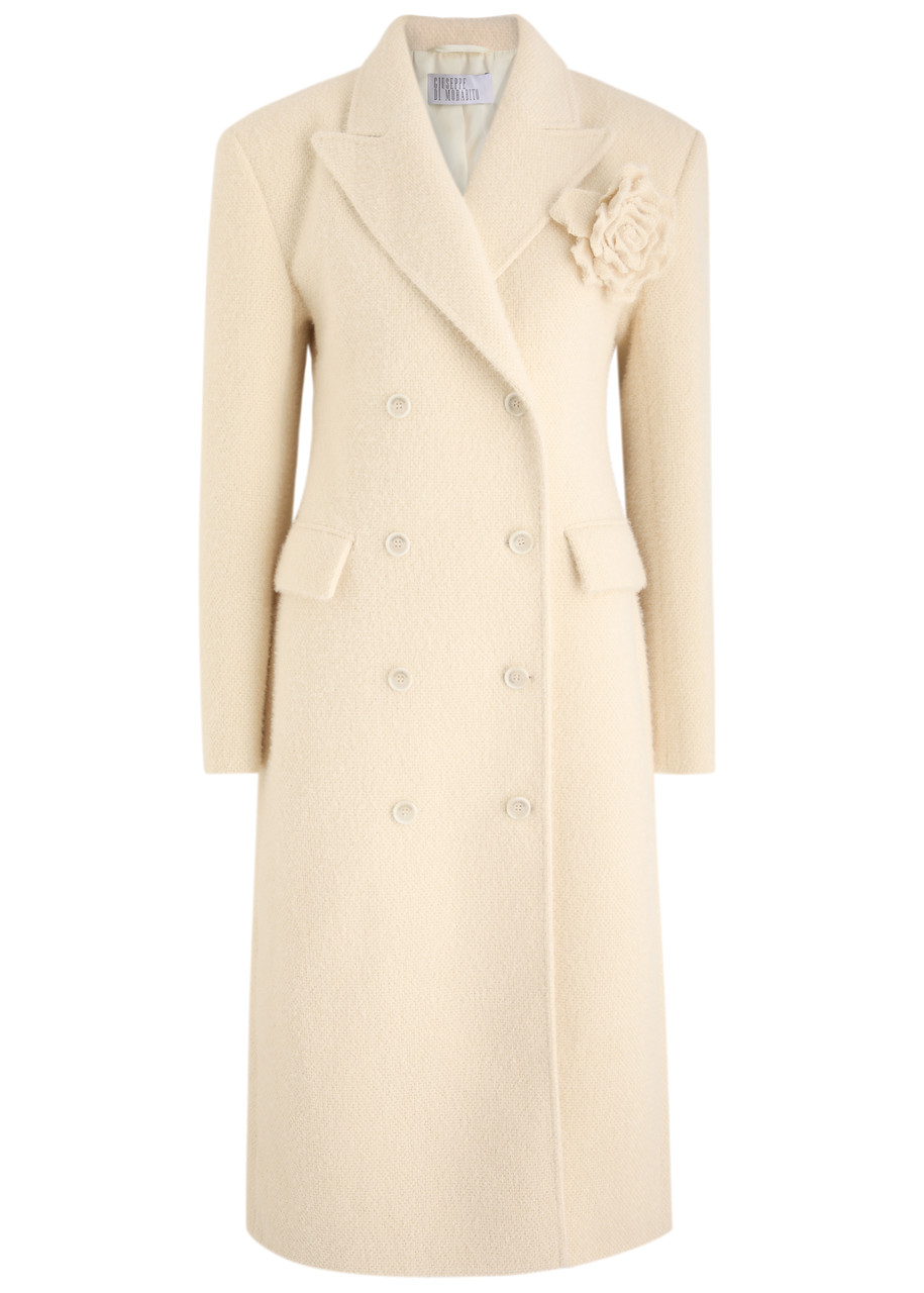 Giuseppe DI Morabito Floral Double-breasted Coat - Off White