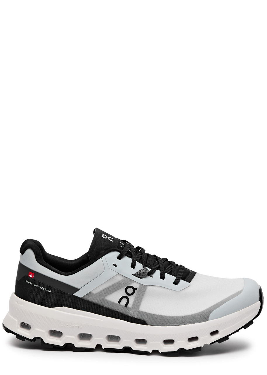 On Cloudvista Neoprene-trimmed Mesh Running Sneakers In Black Grey