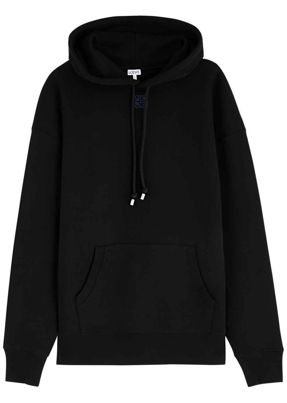 Loewe Anagram Hooded Cotton Sweatshirt - Black - M
