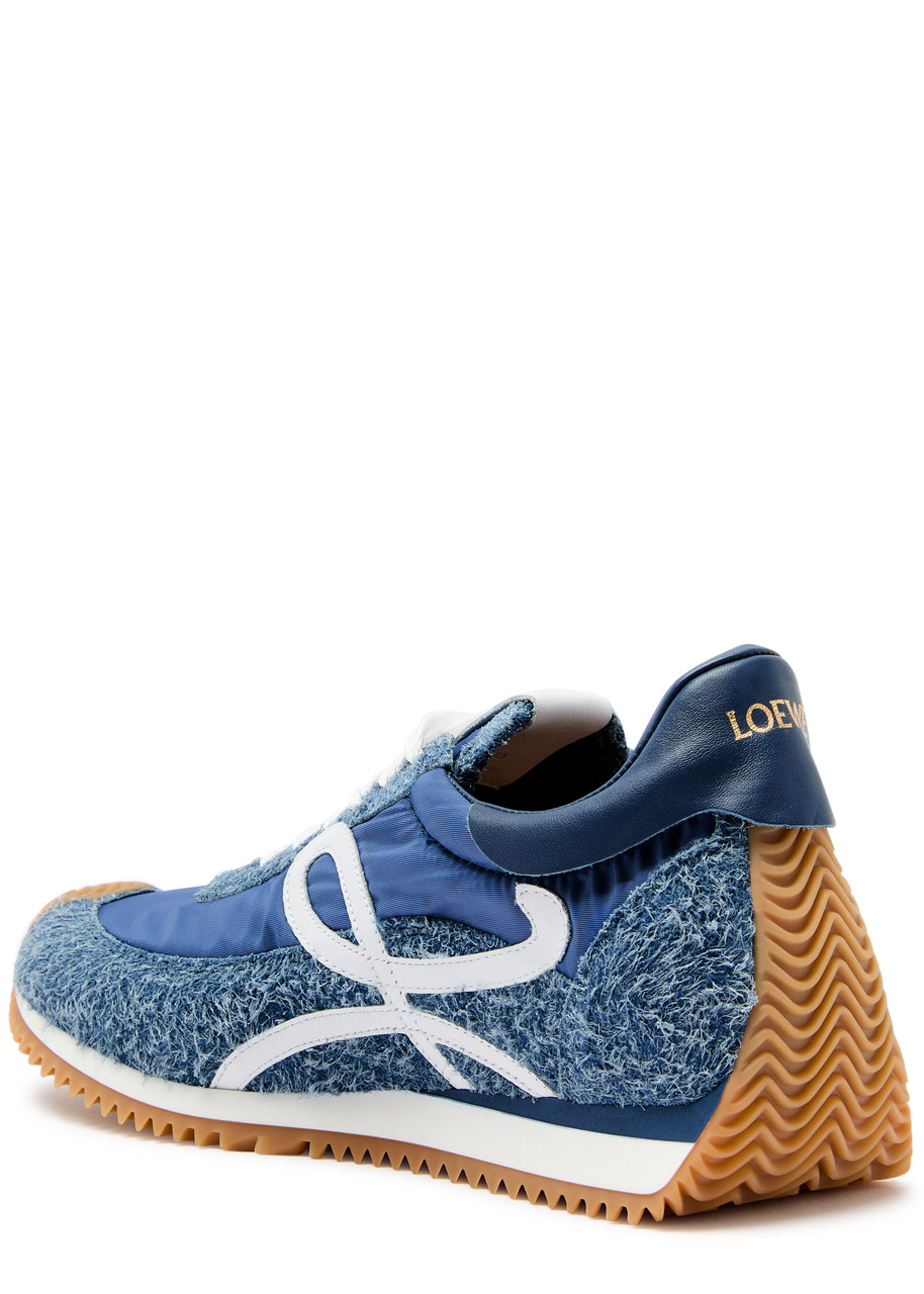 Loewe Flow Runner Suede-trimmed Denim Sneakers