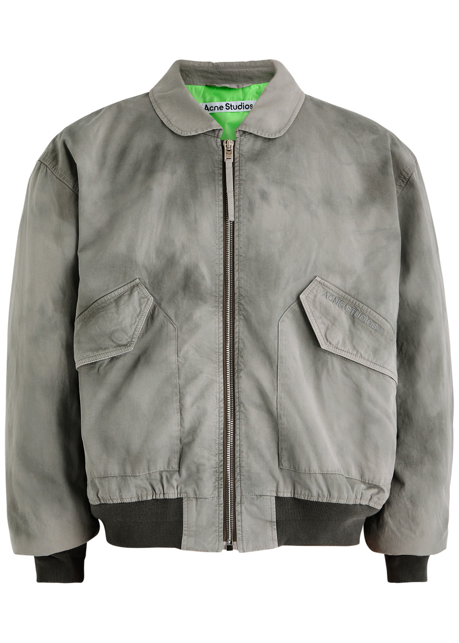 Acne Studios Faded Cotton Bomber Jacket - Grey - 50 (IT50 / L)