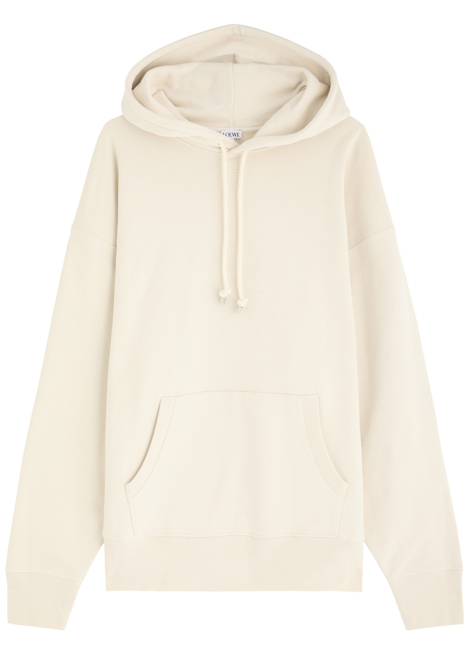 Loewe Anagram Hooded Cotton Sweatshirt - Cream - S