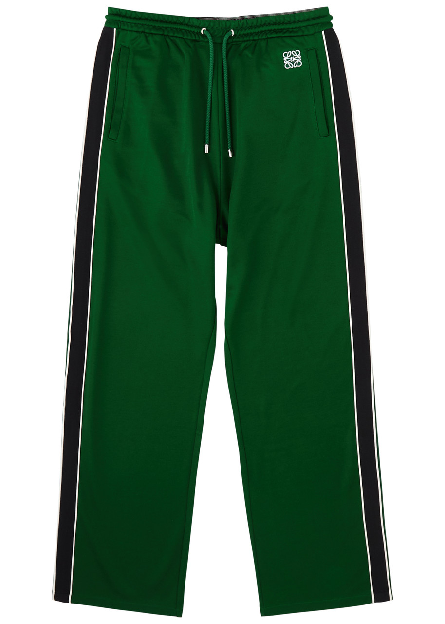 Loewe Anagram-embroidered Satin-jersey Track Pants - Green - L