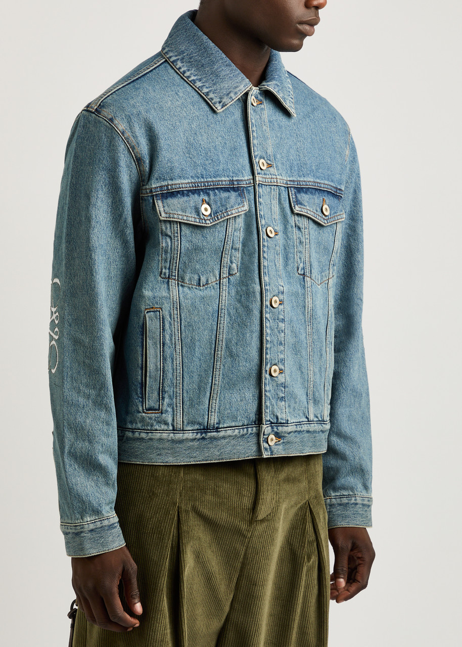 Loewe Anagram-debossed Denim Jacket - Blue - 46 (it46 / S) 