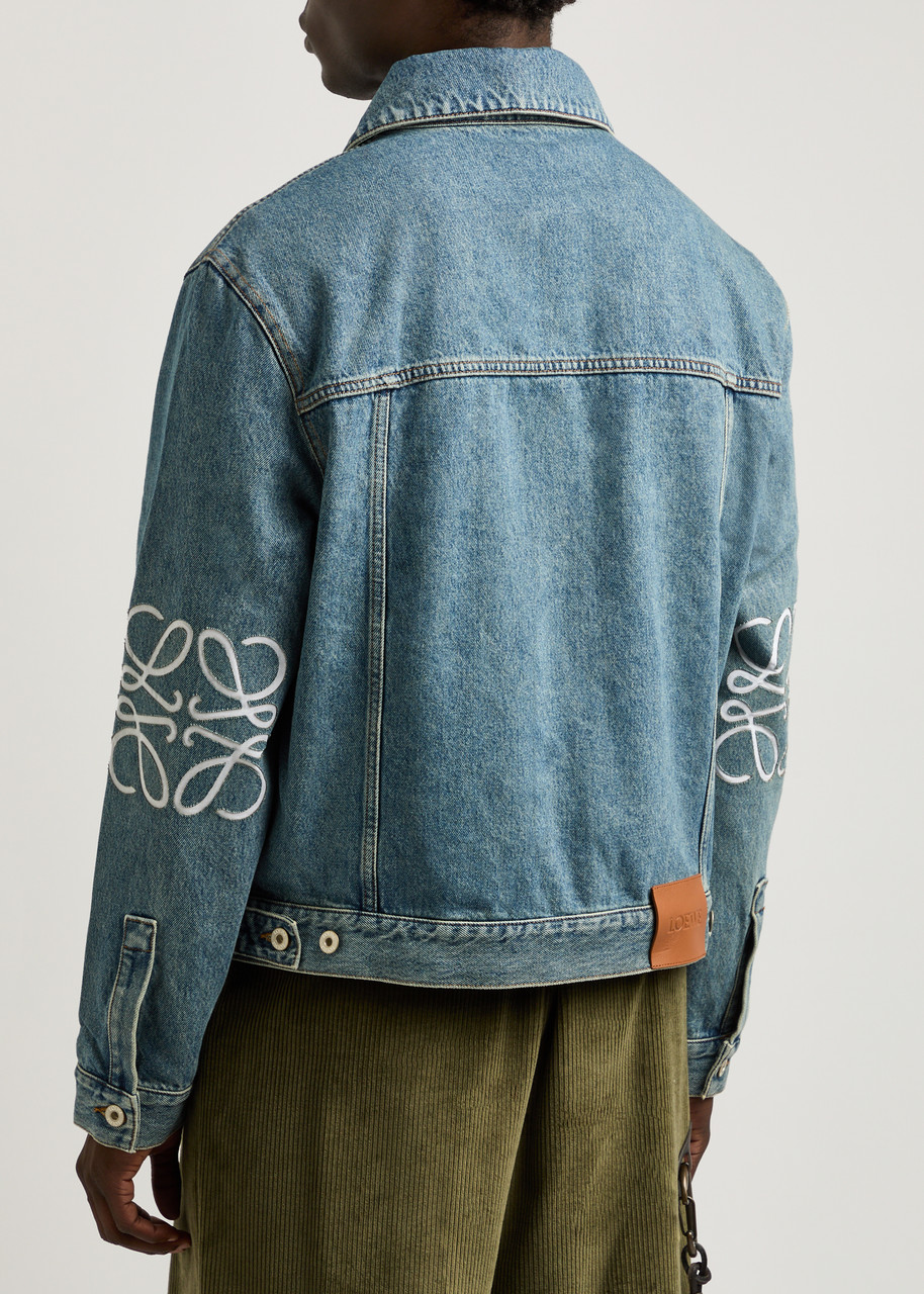  Loewe Anagram-debossed Denim Jacket - Blue - 46 (it46 / S) 