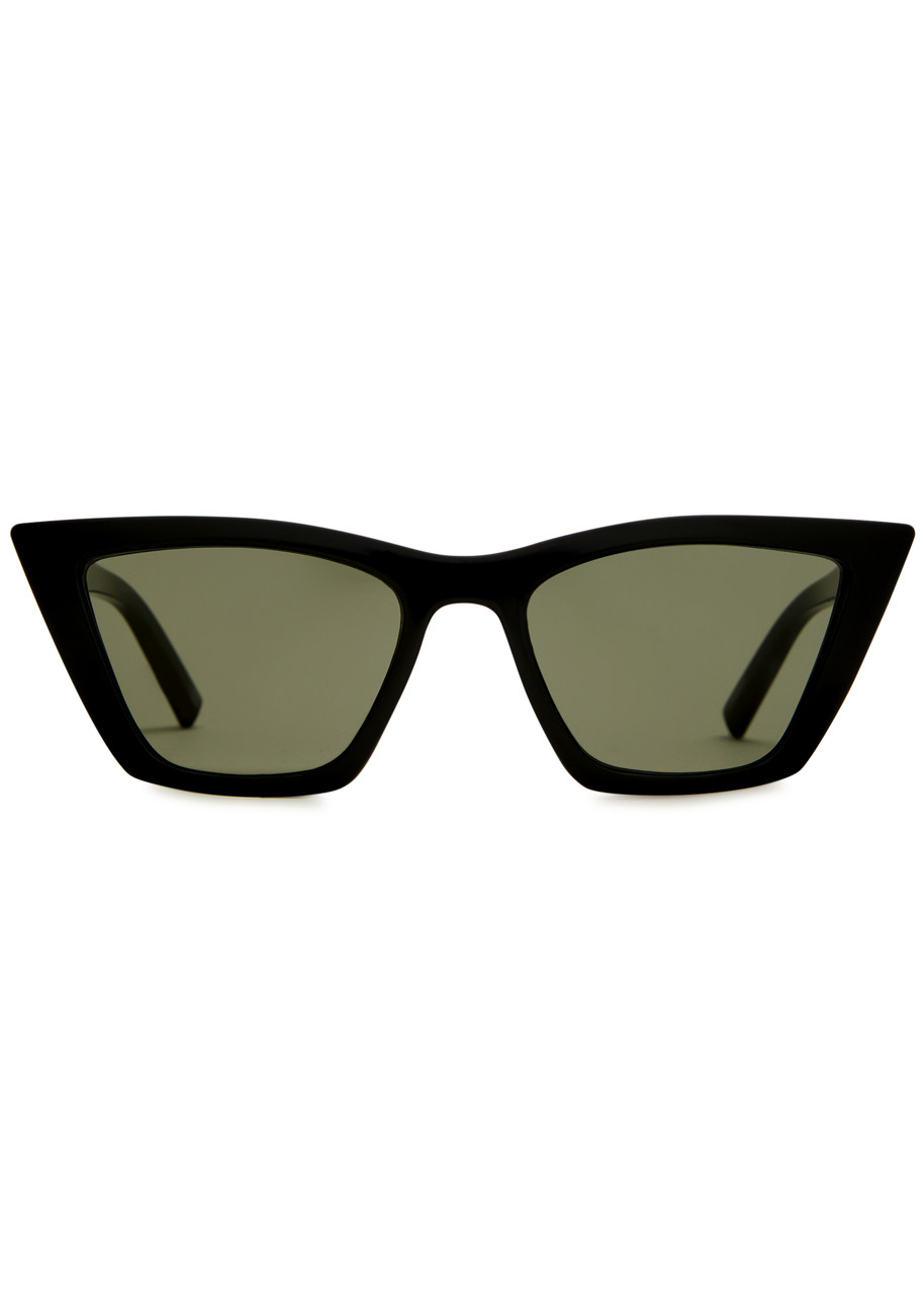 Le Specs Womens Black Velodrome Cat-eye Acetate Sunglasses