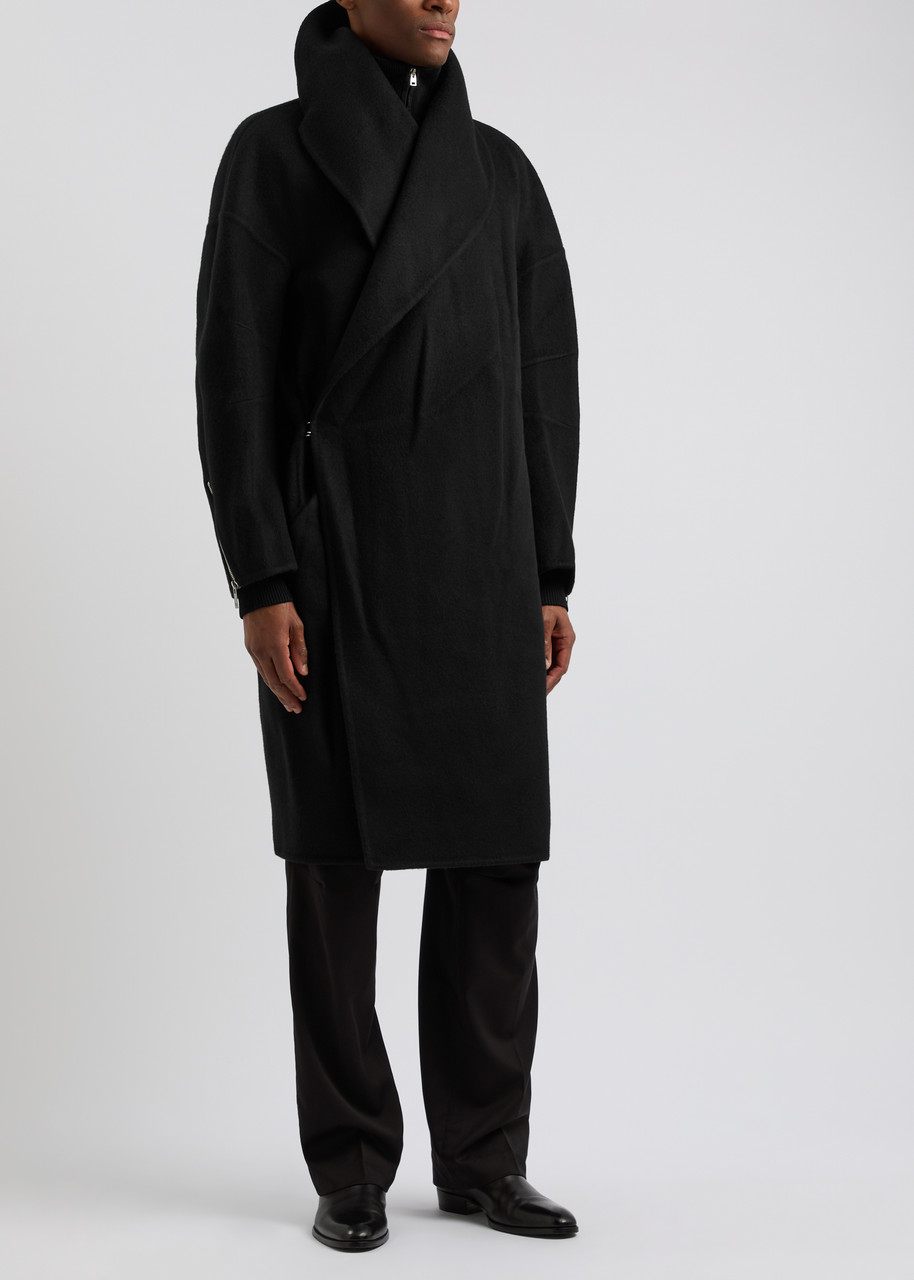 Helmut Lang Alex Wool Coat In Black