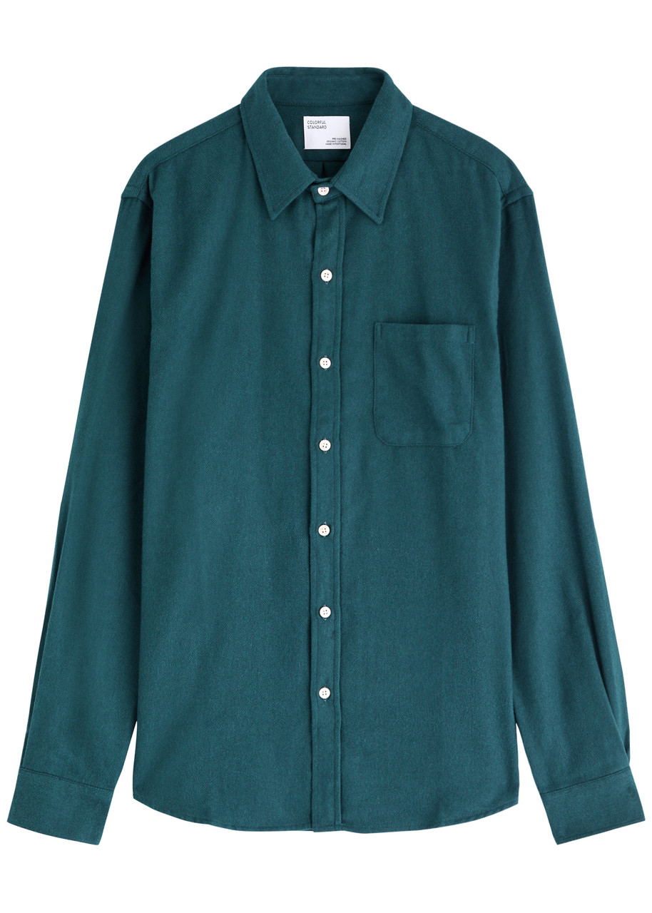 Colorful Standard Brushed Cotton Shirt - Mid Blu - L