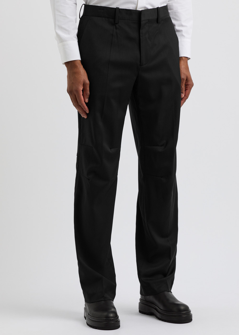 Helmut Lang Straight-leg Wool Trousers In Black
