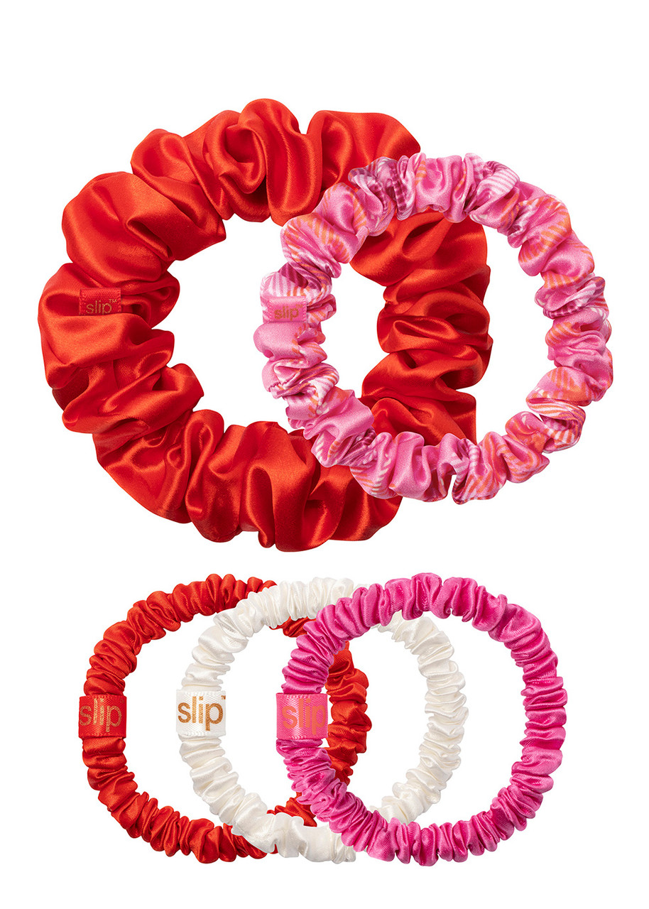 Slip Pure Silk Assorted Scrunchie Cracker - Scarlet 