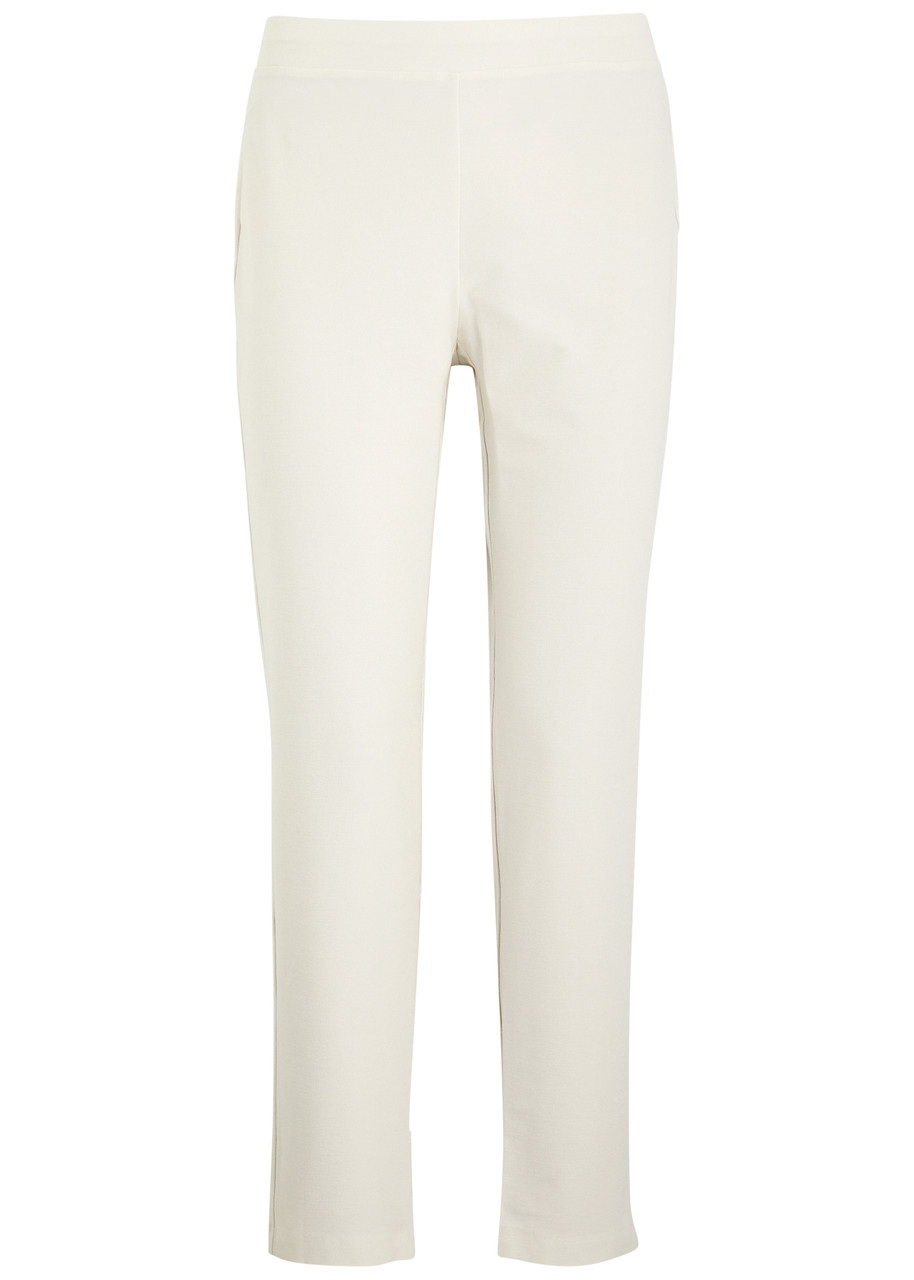 Eileen Fisher Slim-leg Trousers In Cream