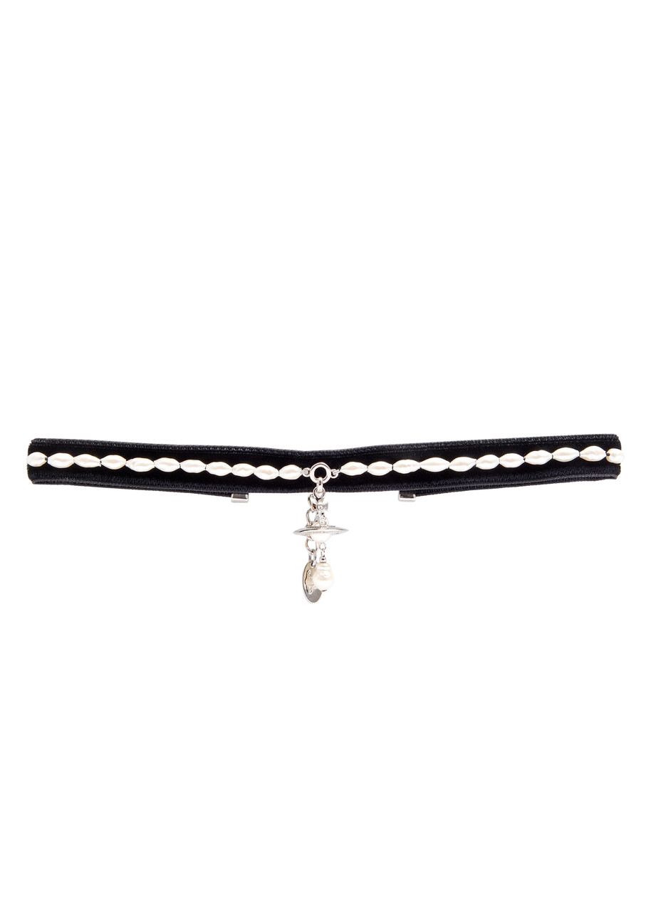 Vivienne Westwood Aleksa Orb-embellished Velvet Choker - Black - One Size