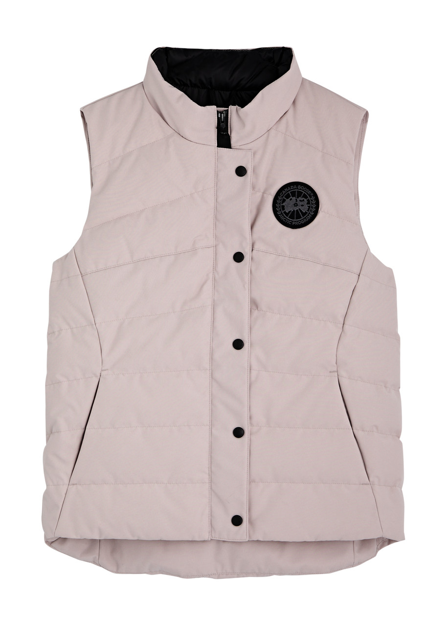 Canada Goose Beige Logo Patch Vest In Light Pink