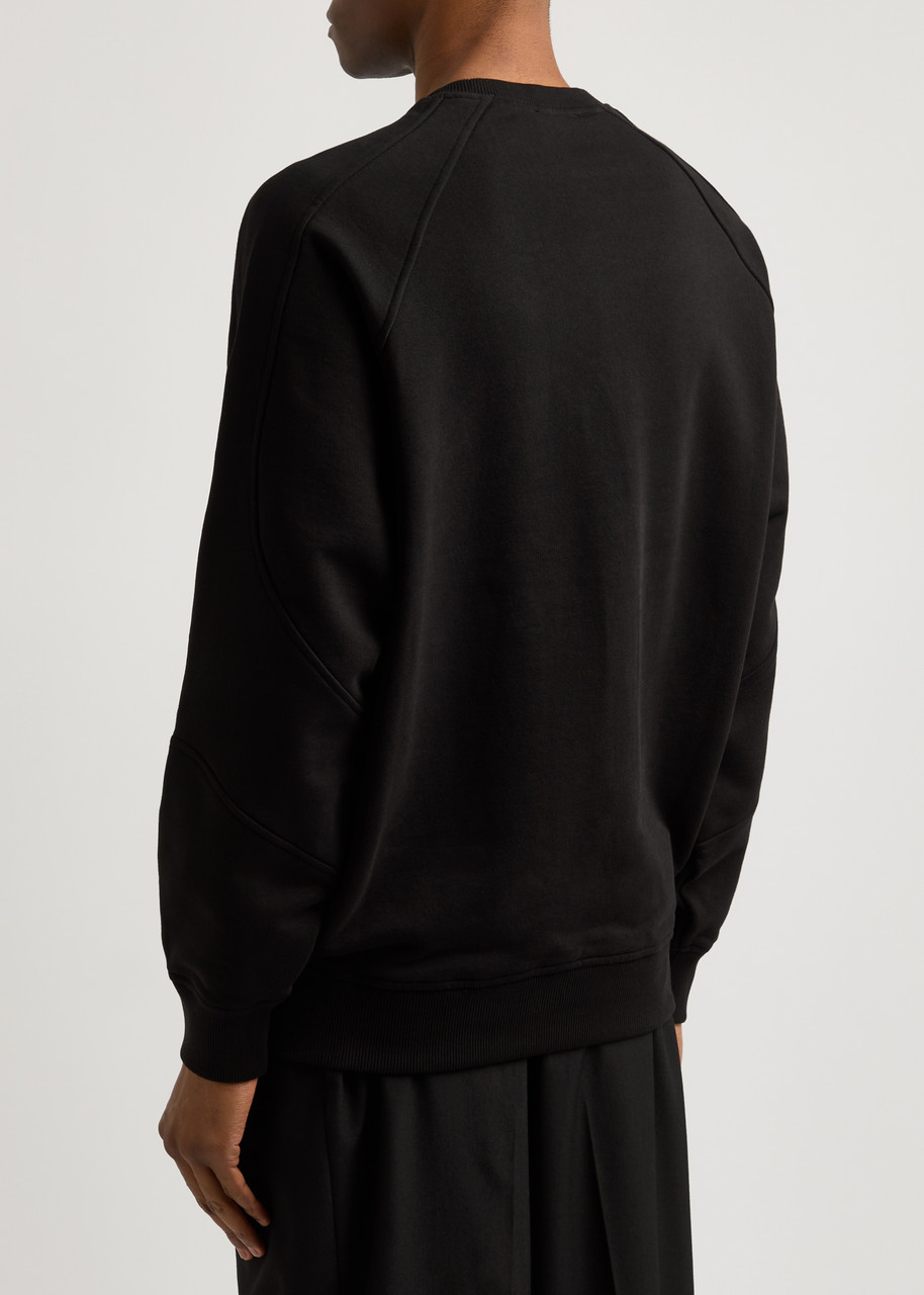  Balmain Logo-embroidered Cotton Sweatshirt - Black - M 