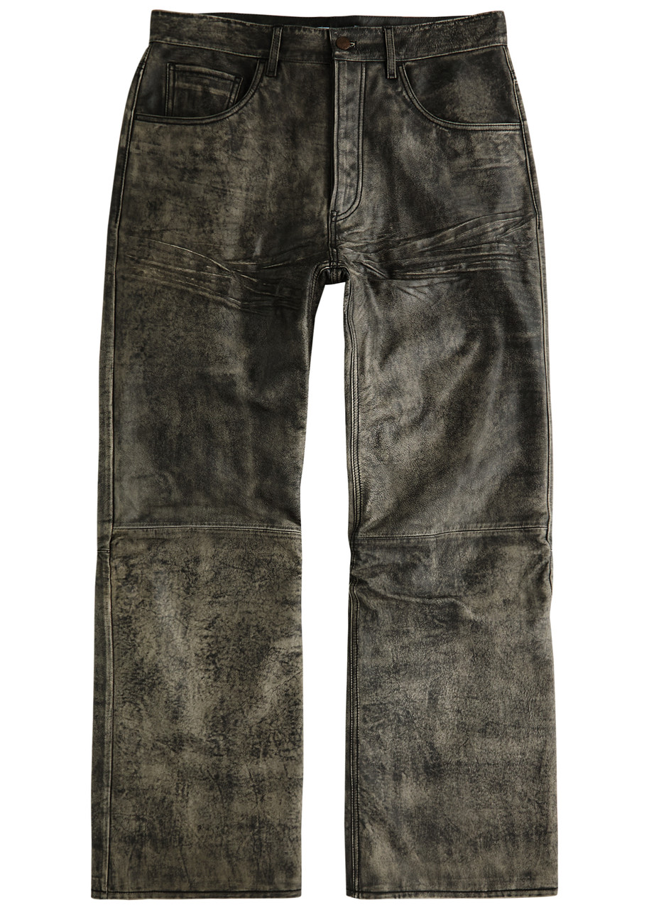 Acne Studios Straight-leg Leather Trousers – Black – 48 (IT48 / M) Acne Studios Straight-leg Leather Trousers – Black – 48 (IT48 / M)