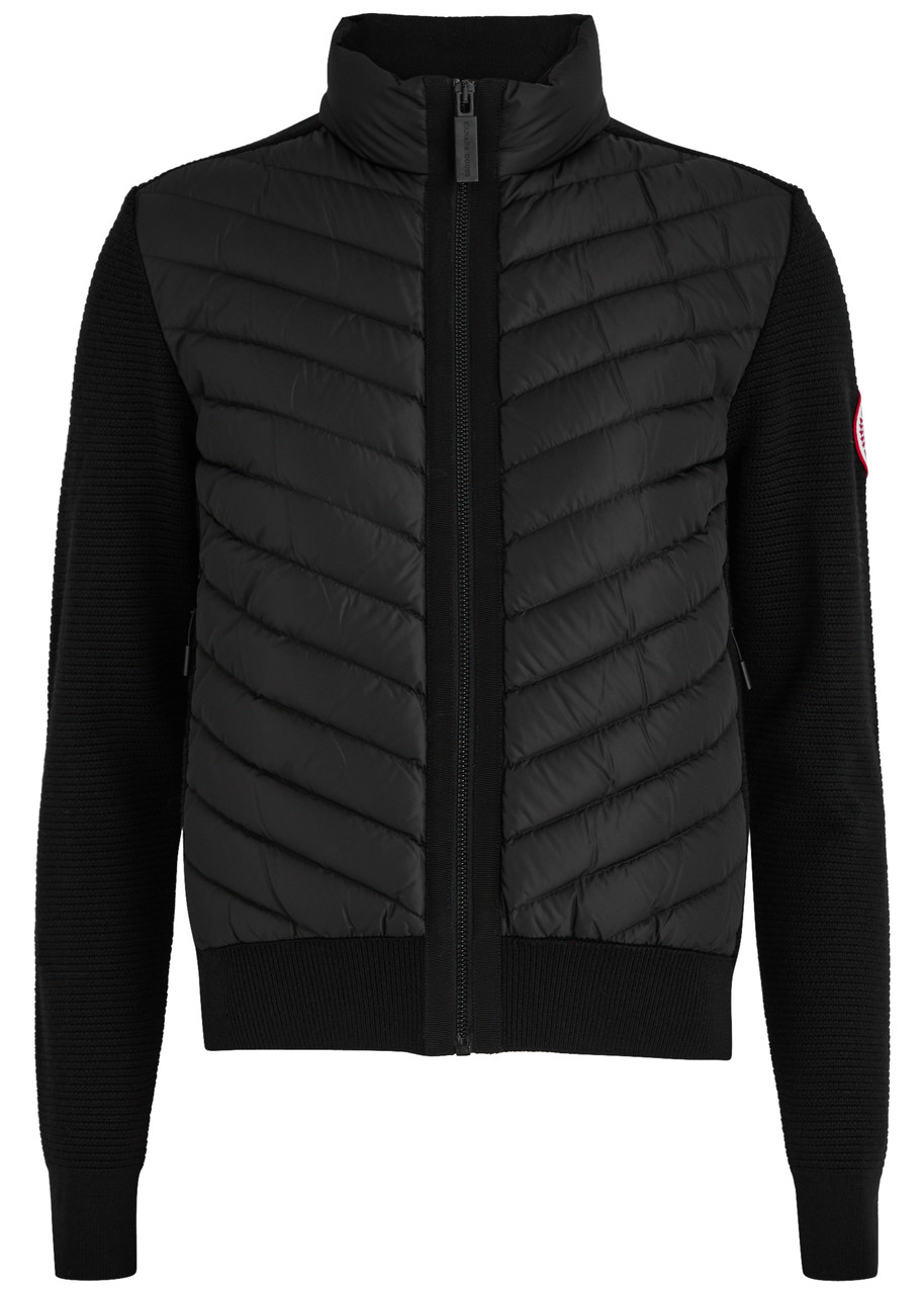 Canada Goose Hybridge Quilted Shell and Wool Jacket - Black