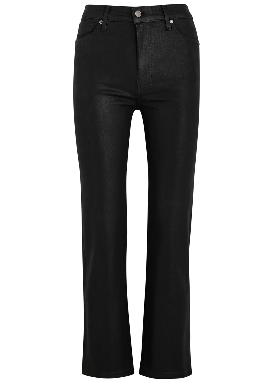Frame Le Sleek Coated Straight-leg Jeans - Black - 31 (W31 / UK14 / L)