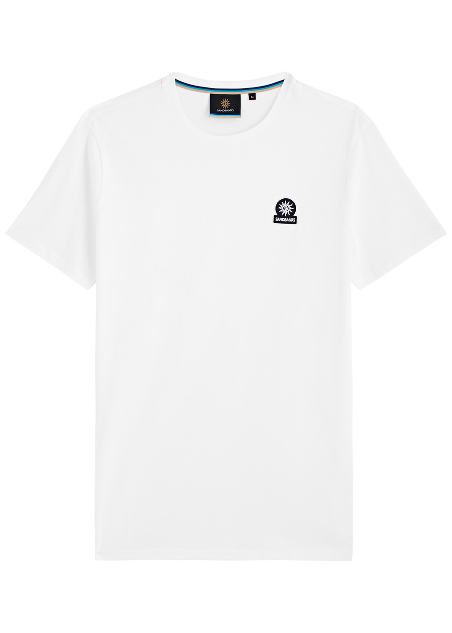 Sandbanks Logo Cotton T-shirt - White - XL