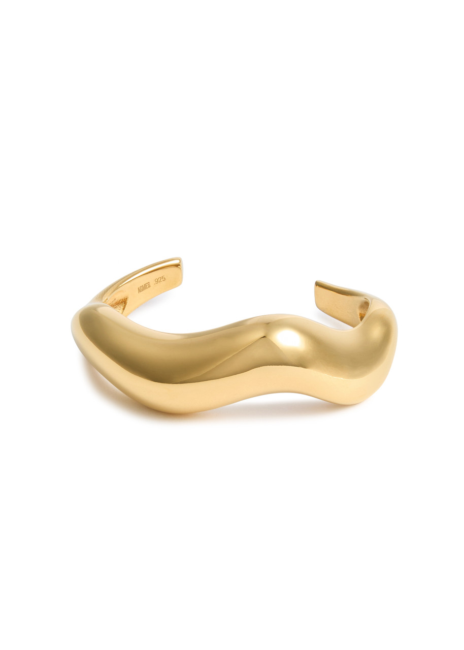 Agmes Astrid Large Gold Vermeil Cuff In Gold