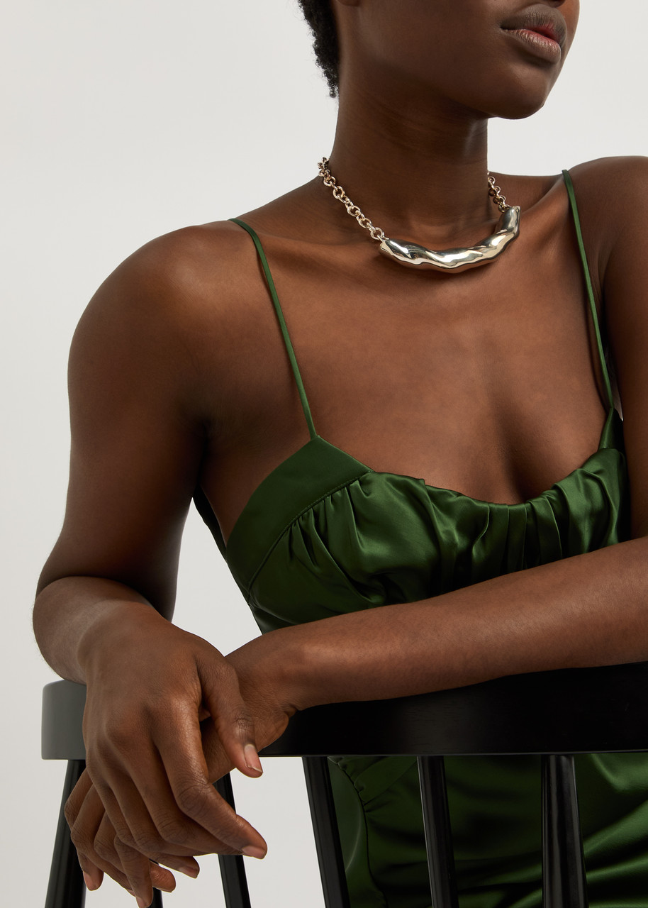 Agmes Astrid Sterling Silver Choker In Silver