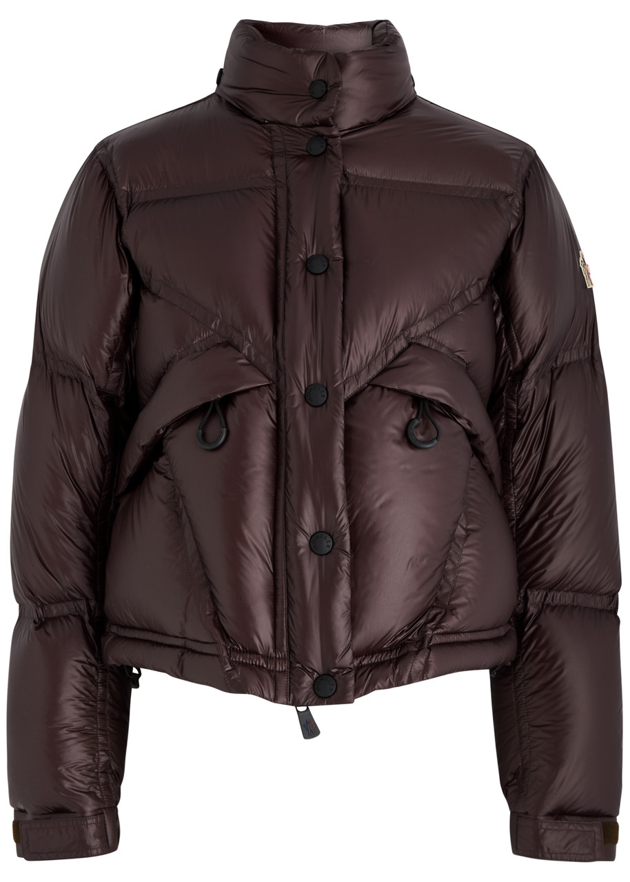 Moncler Day-namic Julier Quilted Nylon Jacket In Burgundy
