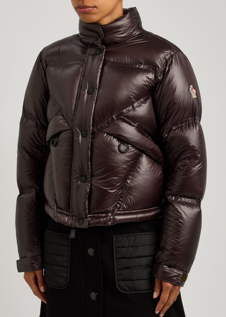 Moncler Day-namic Julier Quilted Nylon Jacket In Burgundy