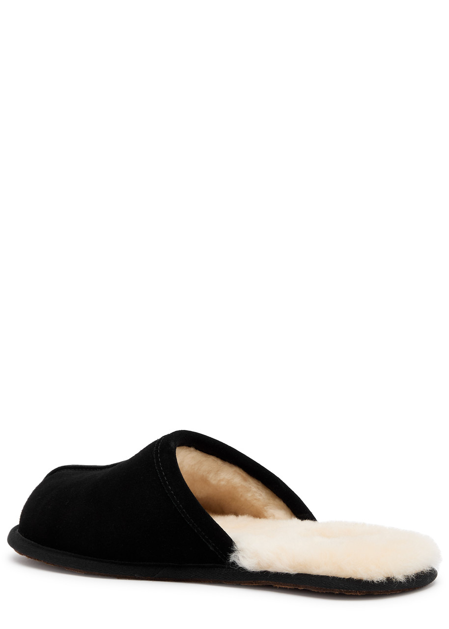 Ugg Scuff Suede Slippers In Black