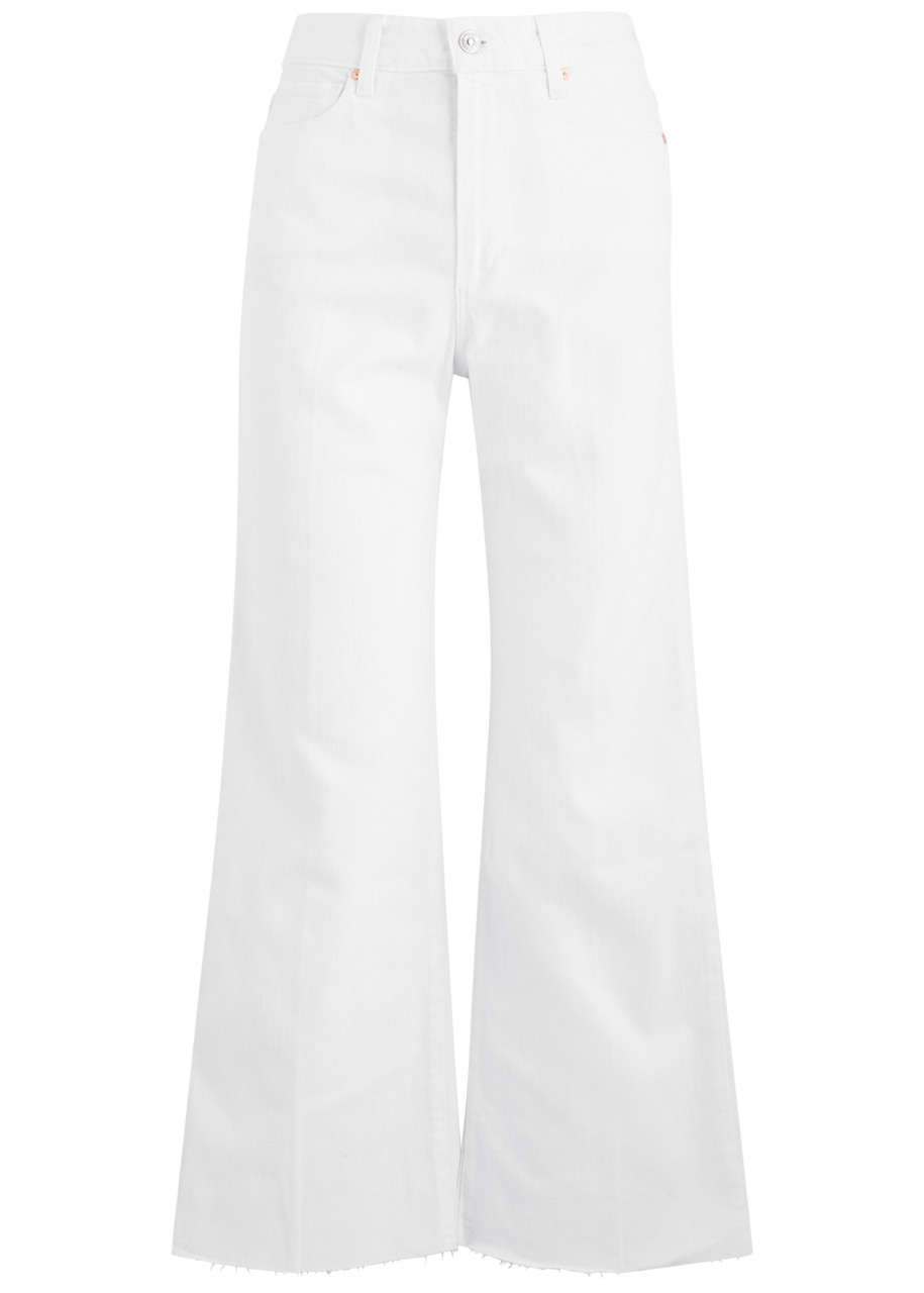 Paige Anessa Cropped Wide-leg Jeans - White - 23 (W23 / UK4 /xxs)