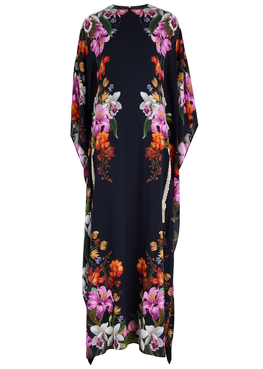 Borgo De Nor Eloise Floral-print Maxi Kaftan Dress In Multicoloured