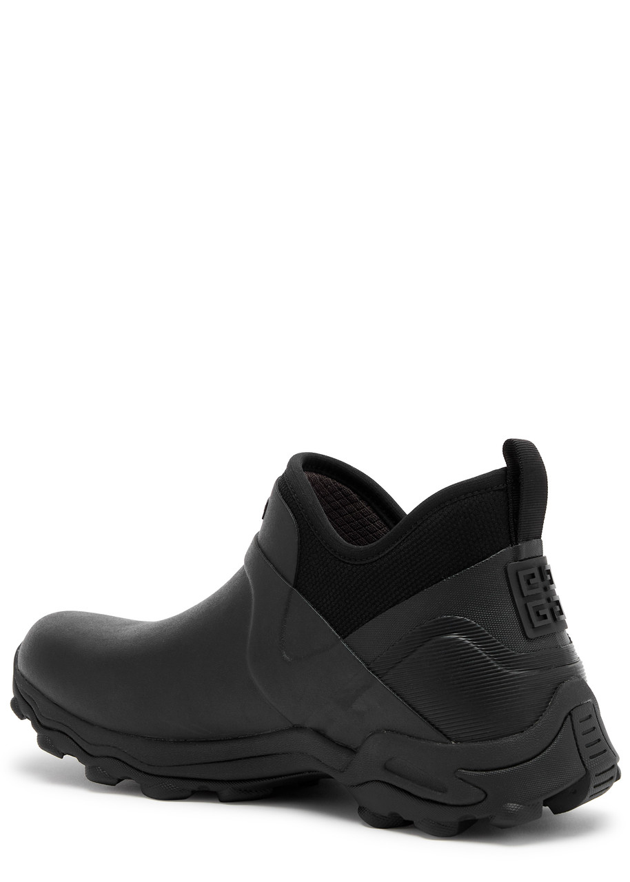 Givenchy Bogs Chelsea Boots In Rubber And Neoprene In Black