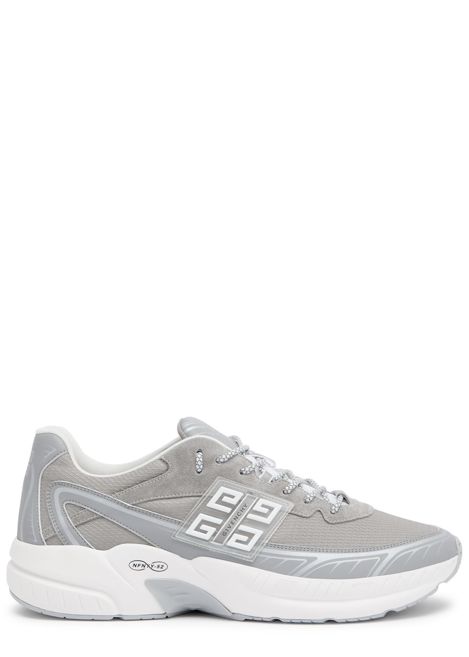Givenchy Nfnty-52 Sneakers In Suede And Mesh In Grey