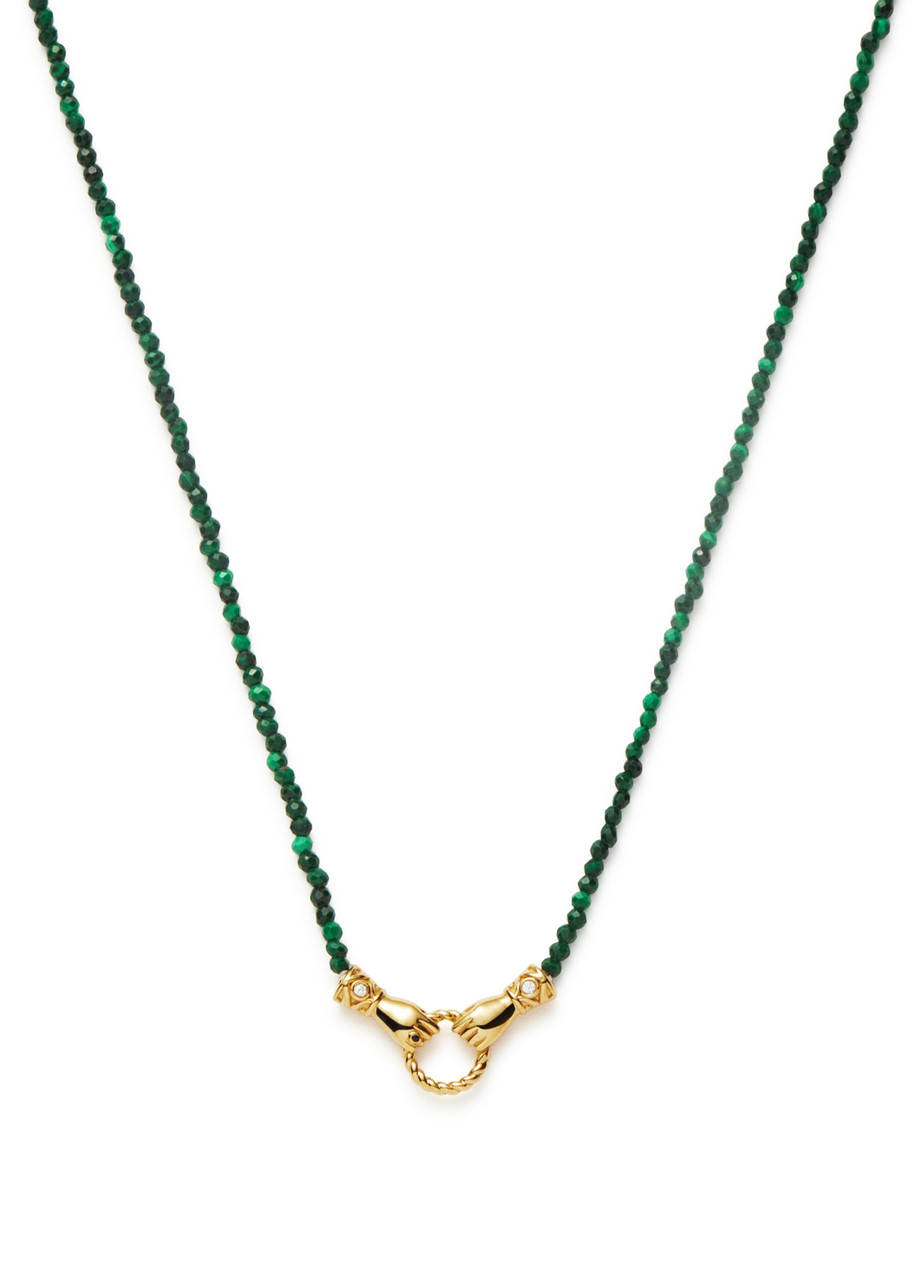 Missoma X Harris Reed In Good Hands Mini Beaded Necklace - Green - One Size