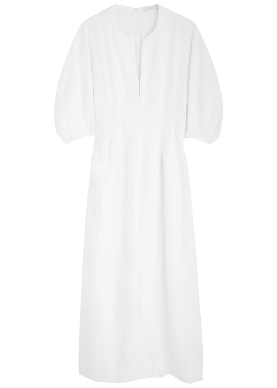 Faithfull The Brand Soleil Linen Midi Dress - White