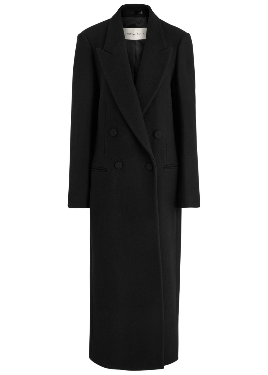 Dries Van Noten Rinko Double-breasted Wool-blend Coat - Black
