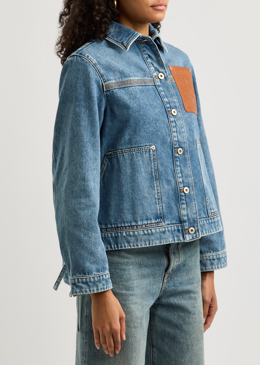  Loewe Anagram-debossed Denim Jacket - 36 (uk8 / S) 