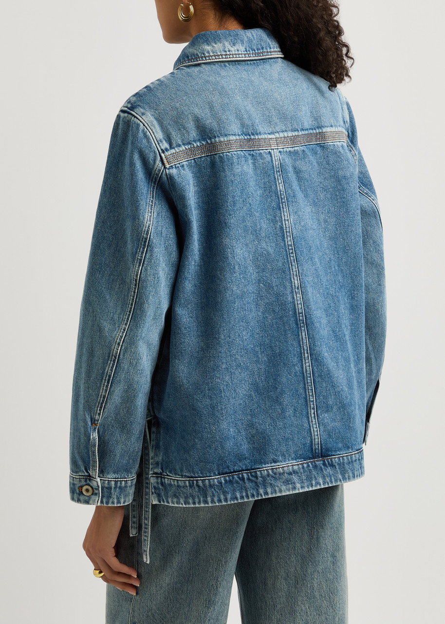  Loewe Anagram-debossed Denim Jacket - 36 (uk8 / S) 