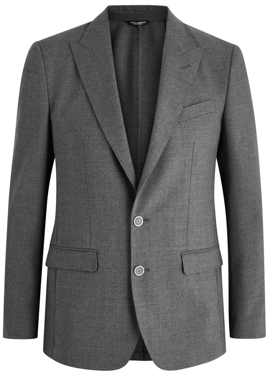 Dolce & Gabbana Wool Blazer – Grey – 52 (IT52 / XL) – 52 (IT52 /xL) Dolce & Gabbana Wool Blazer – Grey – 52 (IT52 / XL) – 52 (IT52 /xL)
