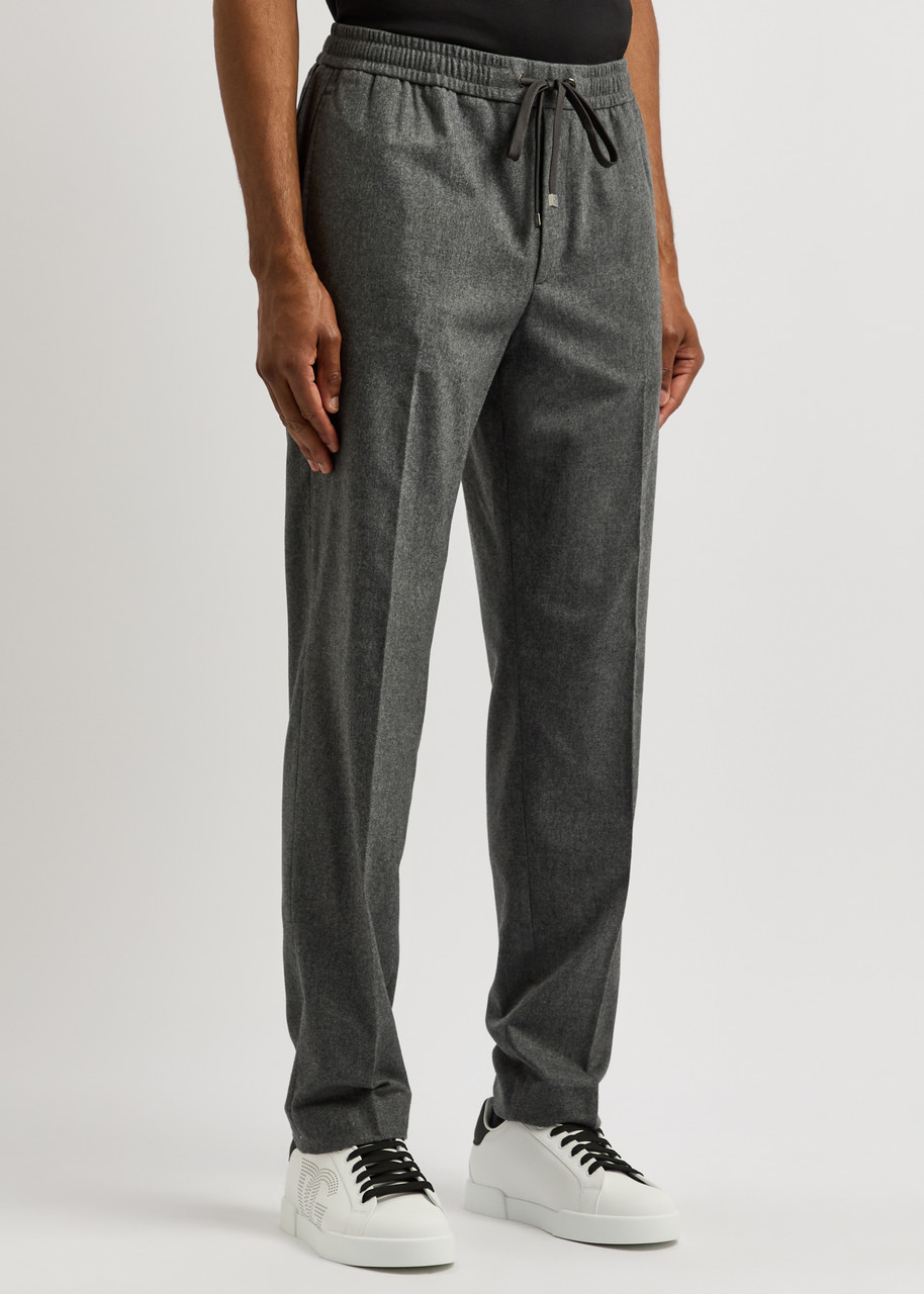 Moncler Straight-leg Woven Trousers In Grey